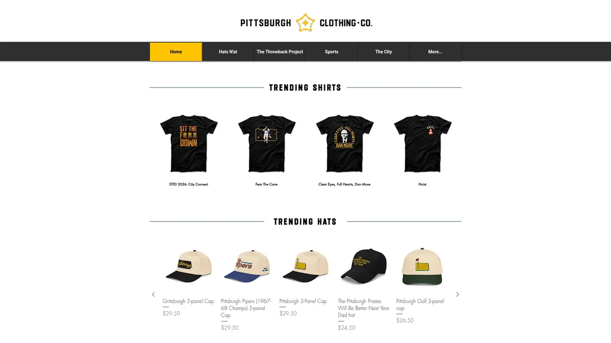 PGH Apparel website